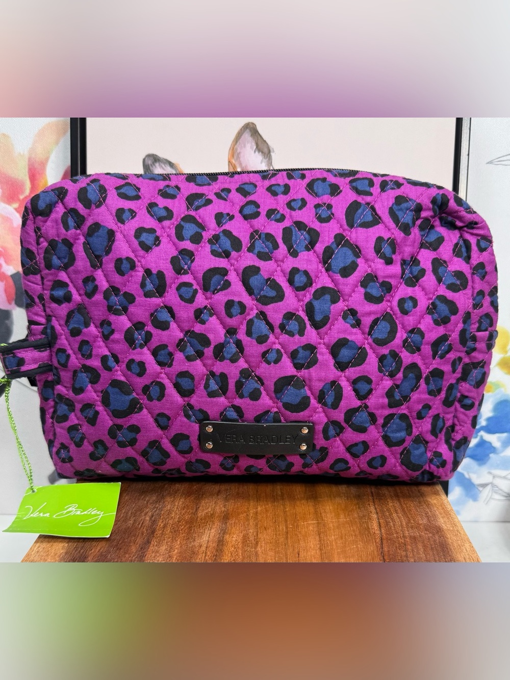 Vera Leopard Spots Cosmetic Bag-New